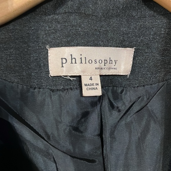 Philosophy dark grey blazer size 4 - Picture 3 of 4